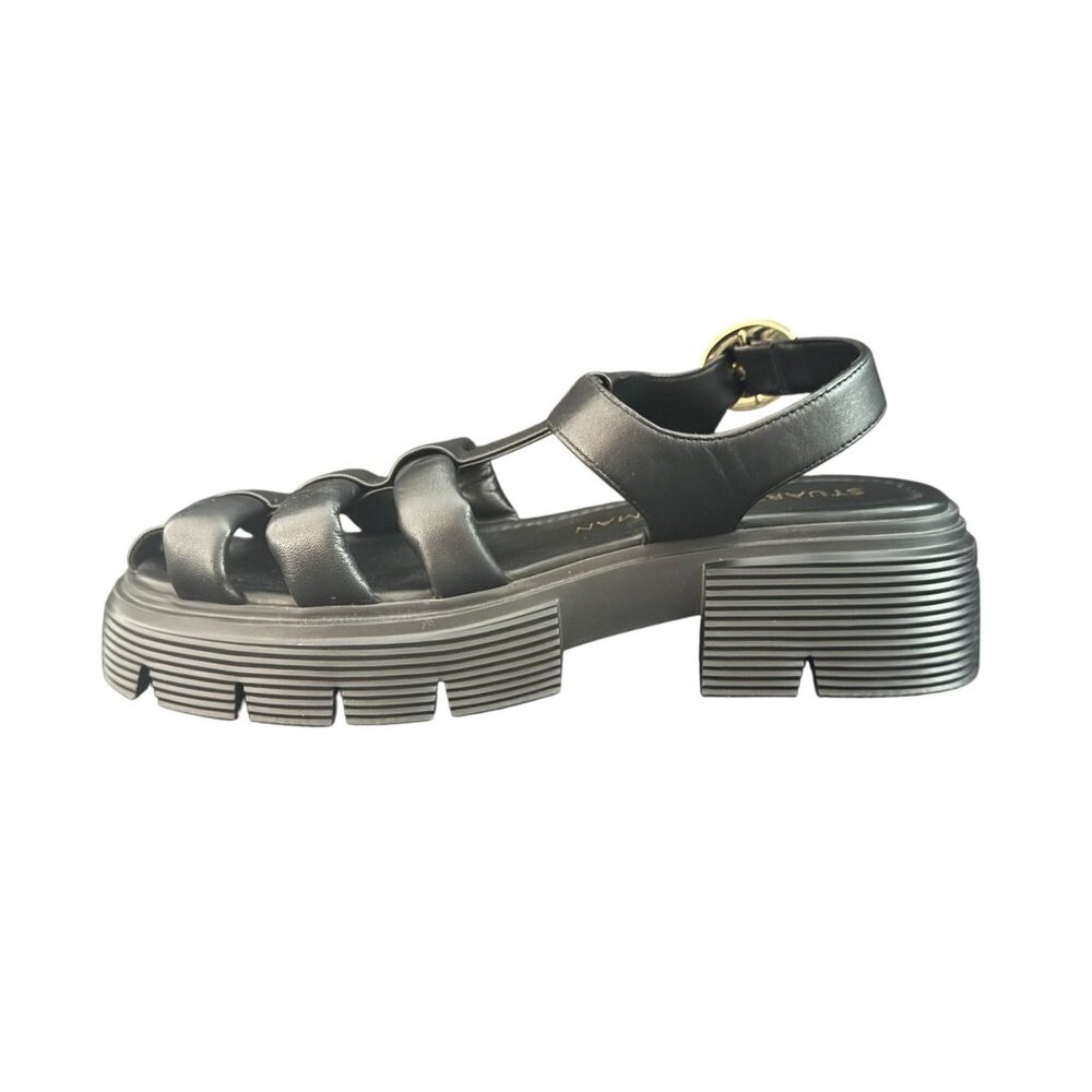 Stuart Weitzman Nolita Fisherman Black Leather Sandals Women's, Size 8.5B NWOB - Picture 3 of 10